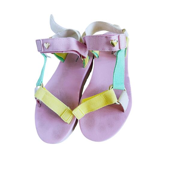 Stoney Clover Lane x Target Two Strap Sport Sandals Pastel Pink Multicolor Sz 6 - Picture 4 of 8